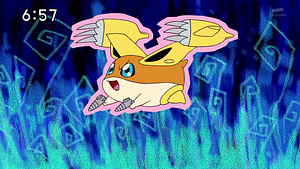 "Patamon + Sparrowmon"
