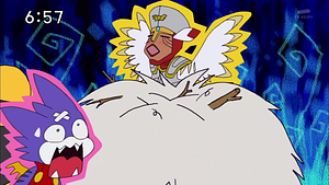 "Harpymon + Jijimon"
